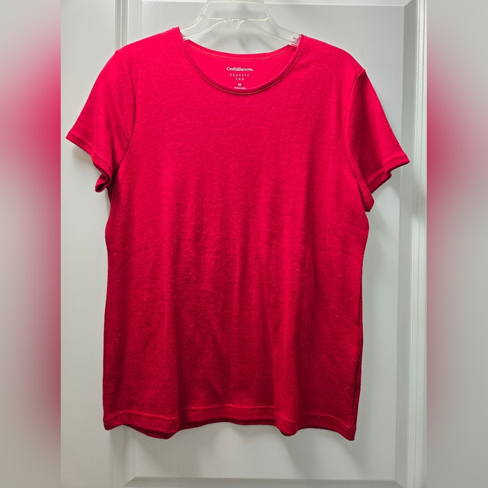 Coldwater Creek Red Short Sleeve T-Shirt